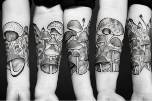 Mushroom arm band tattoo idea