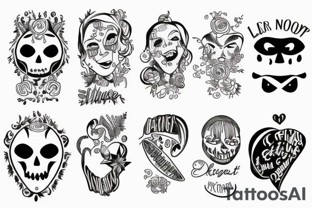 laugh now cry later tattoo idea