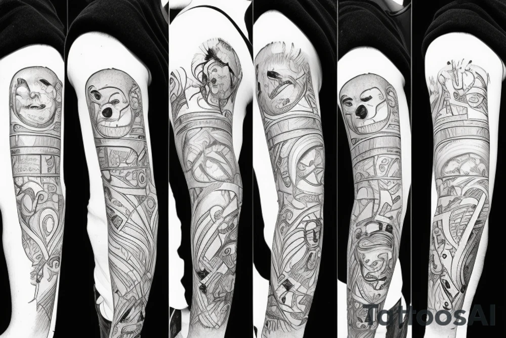 laugh now cry later male tattoo idea