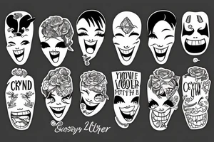 laugh now, cry later tattoo idea