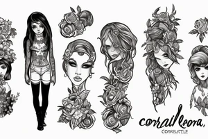 Names 
Cornelia, Norah and Leona Isabel tattoo idea