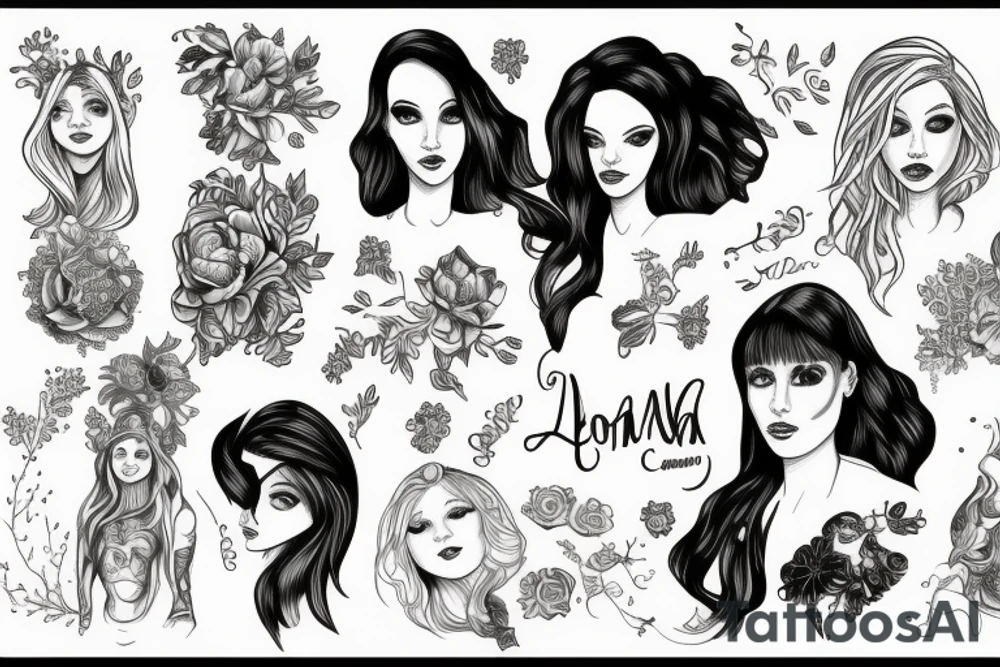 Names 
Cornelia, Norah and Leona Isabel tattoo idea