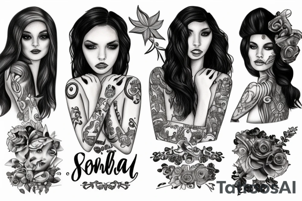 Names 
Cornelia, Norah and Leona Isabel tattoo idea