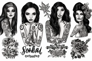 Names 
Cornelia, Norah and Leona Isabel tattoo idea