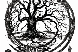 Lord of the rings
Gondor Tree with sword tattoo idea