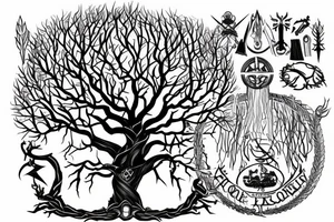 Lord of the rings
Gondor Tree with sword tattoo idea