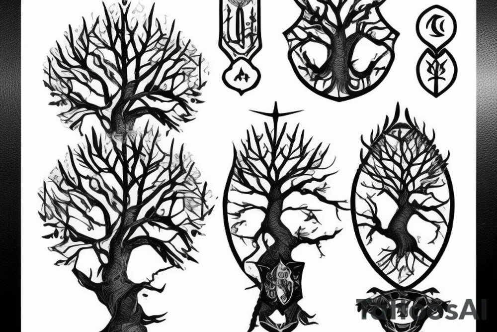 Gondor Tree with sword tattoo idea