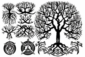 Gondor Tree with sword tattoo idea