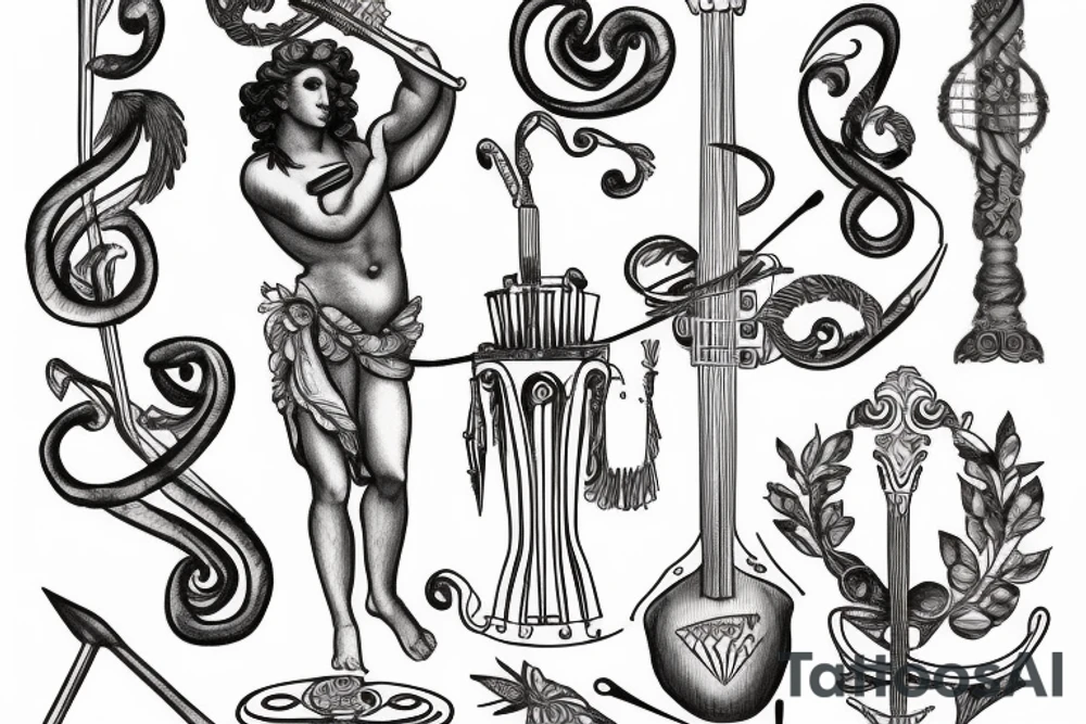Apollo with a lyre tattoo idea