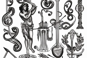 Apollo with a lyre tattoo idea