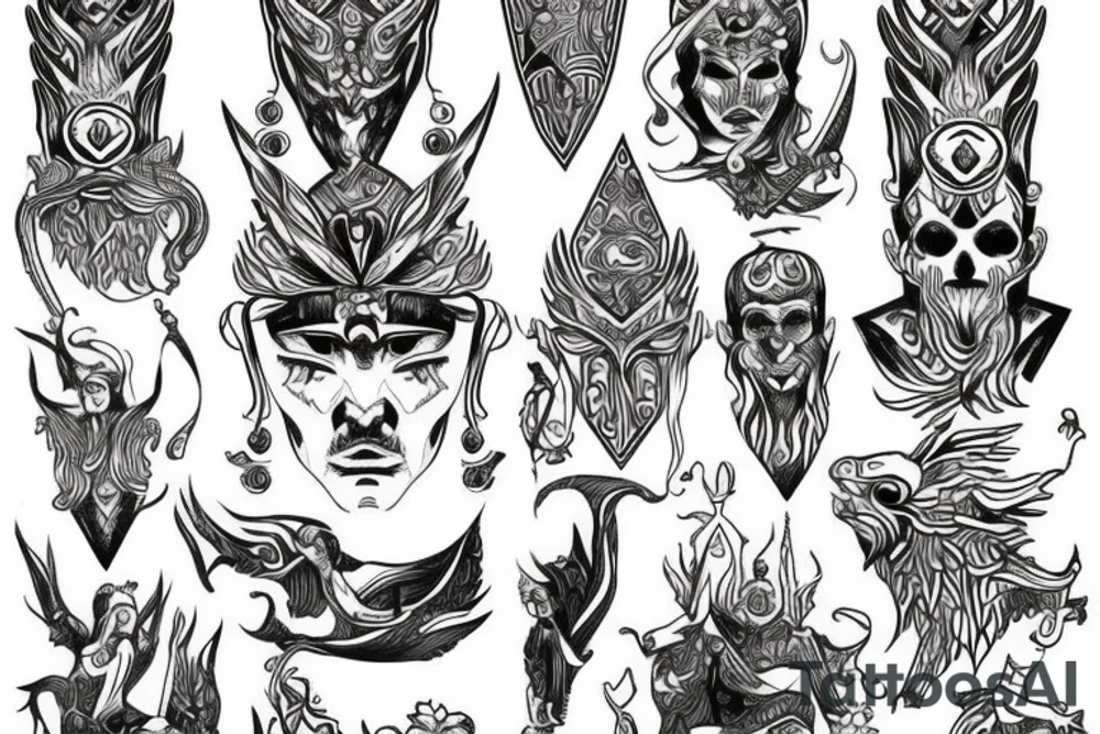 Slavic god Veles tattoo idea