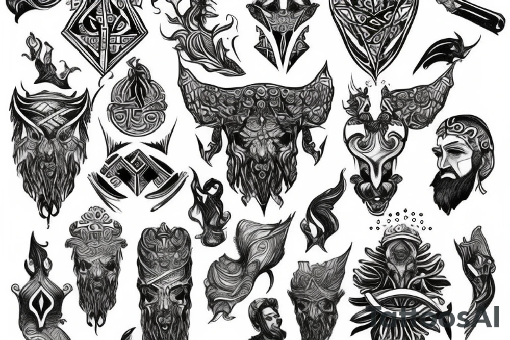 Slavic god Veles tattoo idea