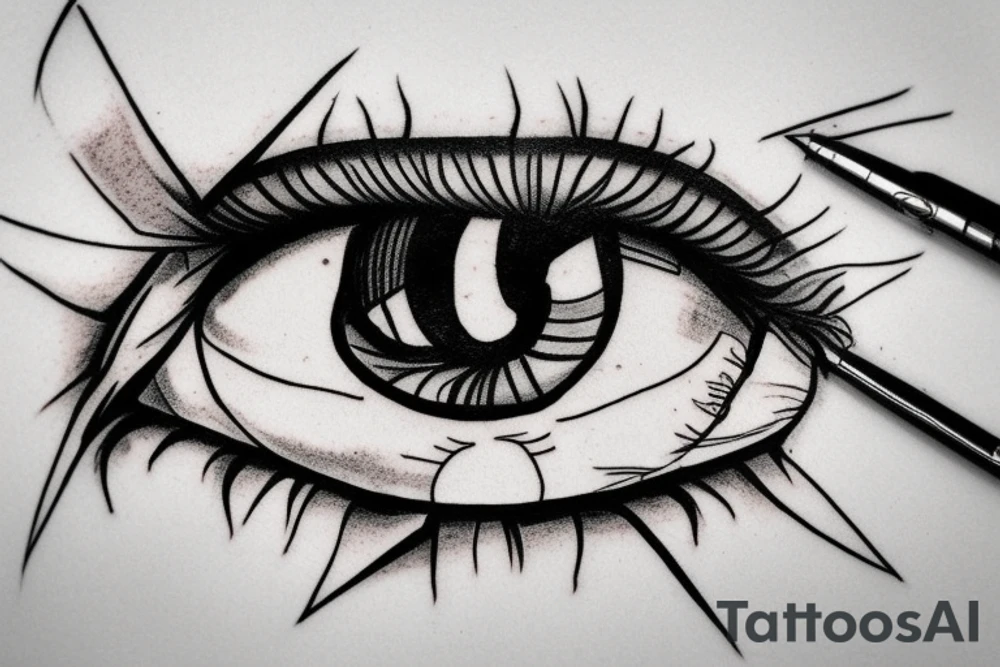 Eye in hand tattoo idea