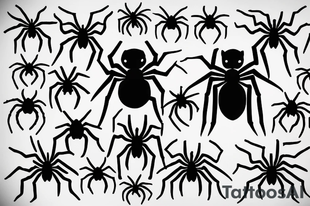 Fan spider tattoo idea