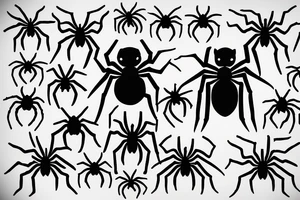Fan spider tattoo idea