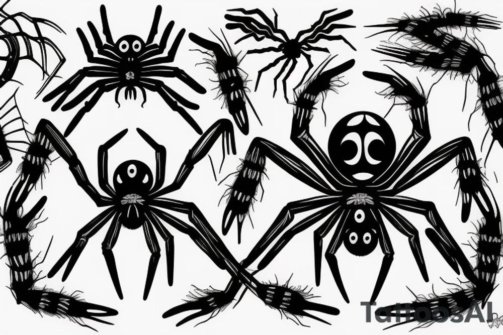 Fan spider tattoo idea