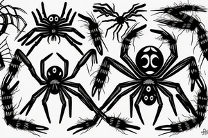Fan spider tattoo idea