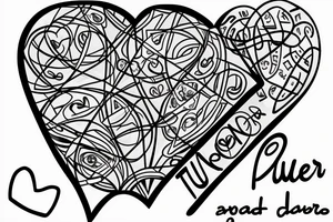 A turners cube with a heart inside it tattoo idea