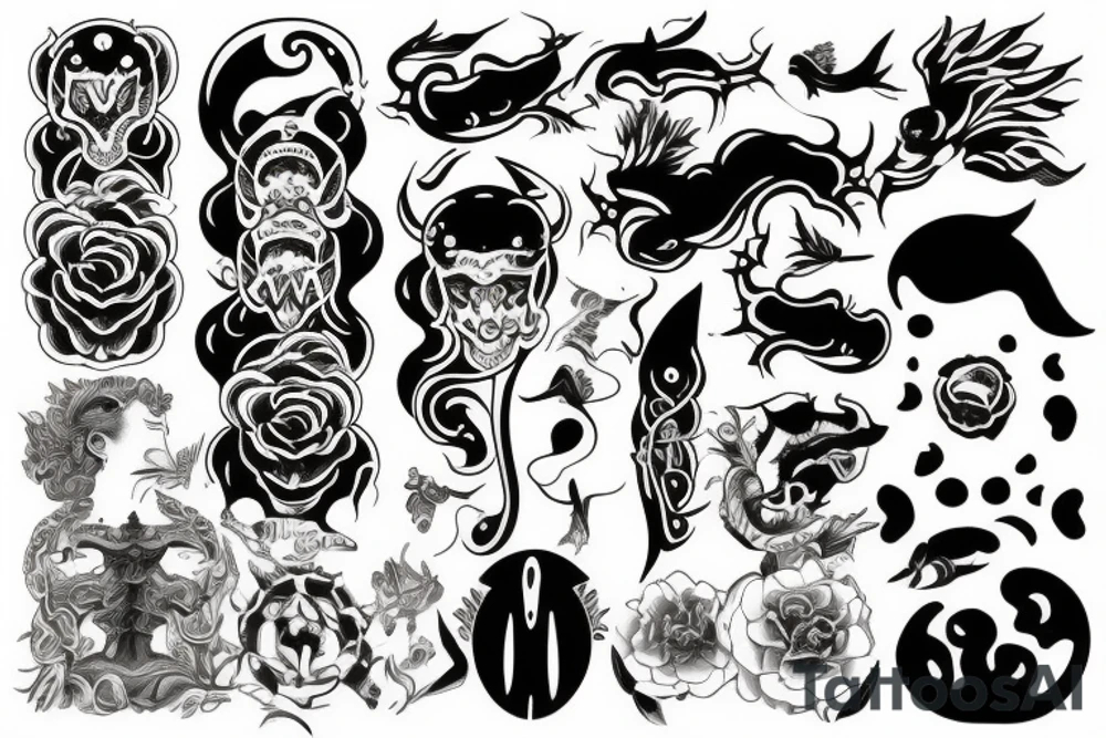 Море на закате tattoo idea