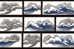 wave of kanagawa under a storm tattoo idea
