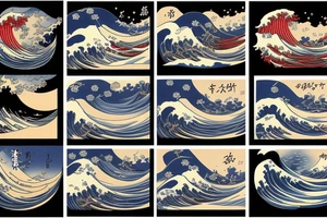 wave of kanagawa under a storm tattoo idea