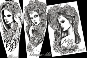 rich pimp angel tattoo idea