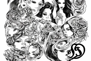 eris angel rich money business tattoo idea