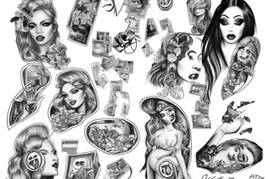 eris angel rich money business pimp dollar bill rich rich rich tattoo idea