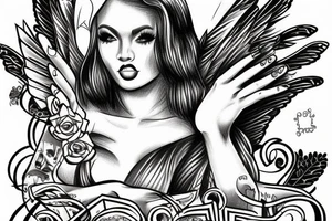 eris angel rich money business pimp dollar bill rich rich rich tattoo idea