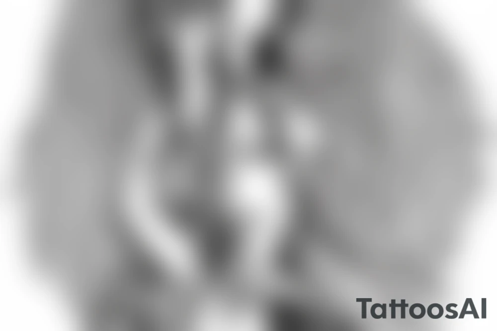 outline of an angel woman $$$$$$$$$$$$ wealth tattoo idea