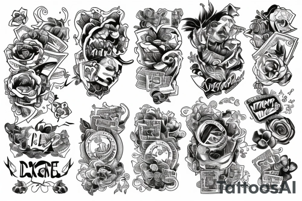 money rich tattoo idea