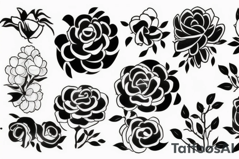 Japanese flower back pièce tattoo idea