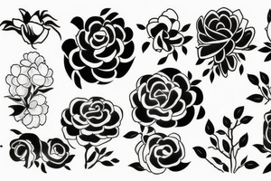 Japanese flower back pièce tattoo idea