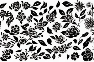Japanese flower back pièce tattoo idea