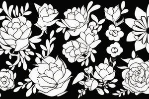Japanese flower back pièce tattoo idea