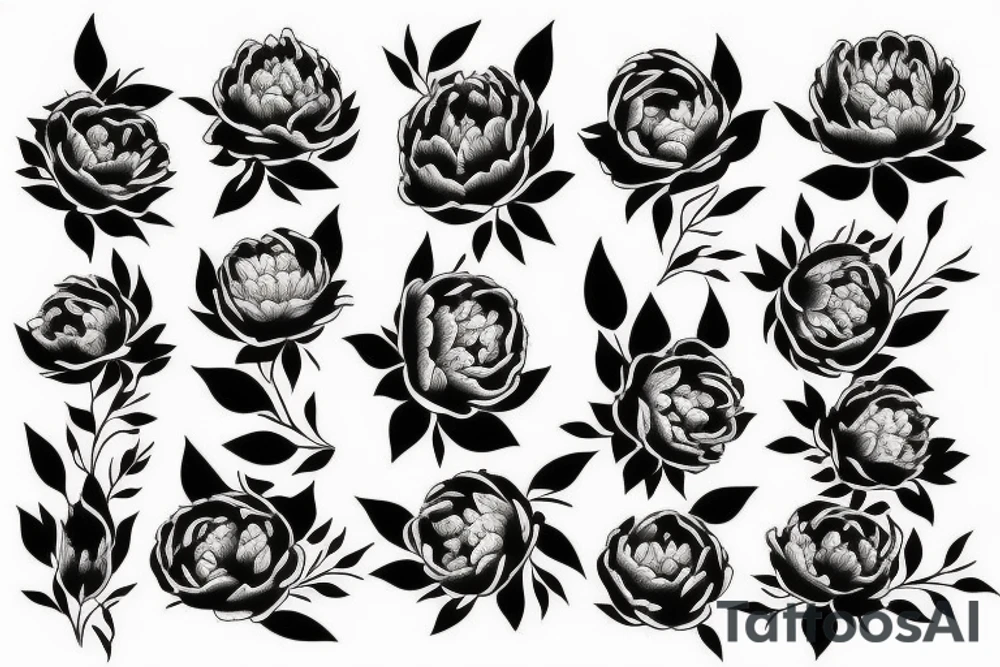 Peony tattoo idea