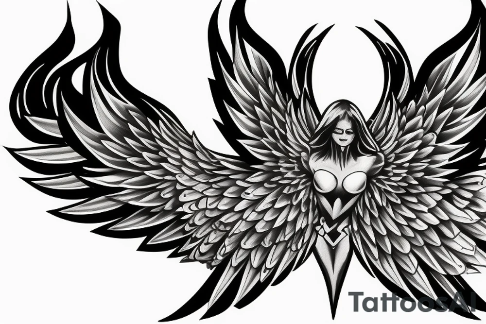 eris god wings celebrity tattoo idea