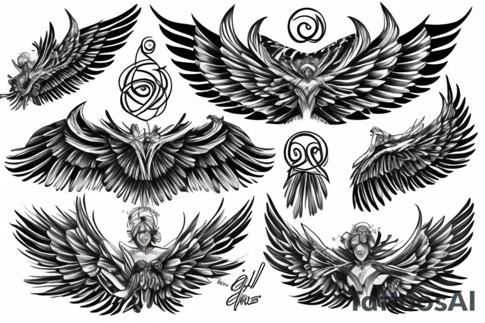 eris god wings celebrity tattoo idea