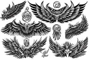 eris god wings celebrity tattoo idea