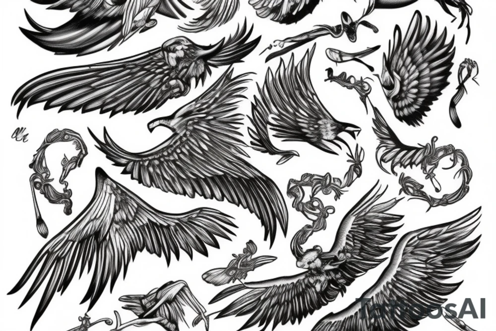eris god wings celebrity business tattoo idea