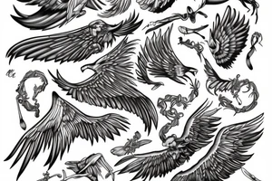 eris god wings celebrity business tattoo idea