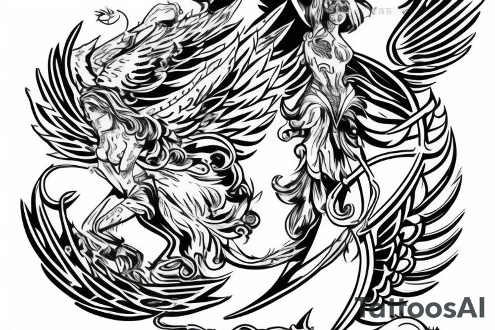 eris god wings celebrity logo tattoo idea