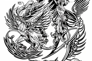 eris god wings celebrity logo tattoo idea