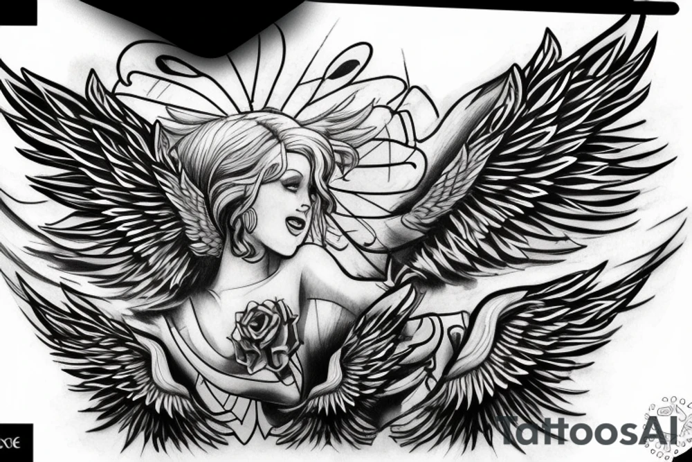eris god wings celebrity logo tattoo idea