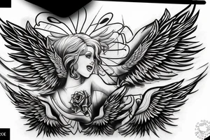 eris god wings celebrity logo tattoo idea