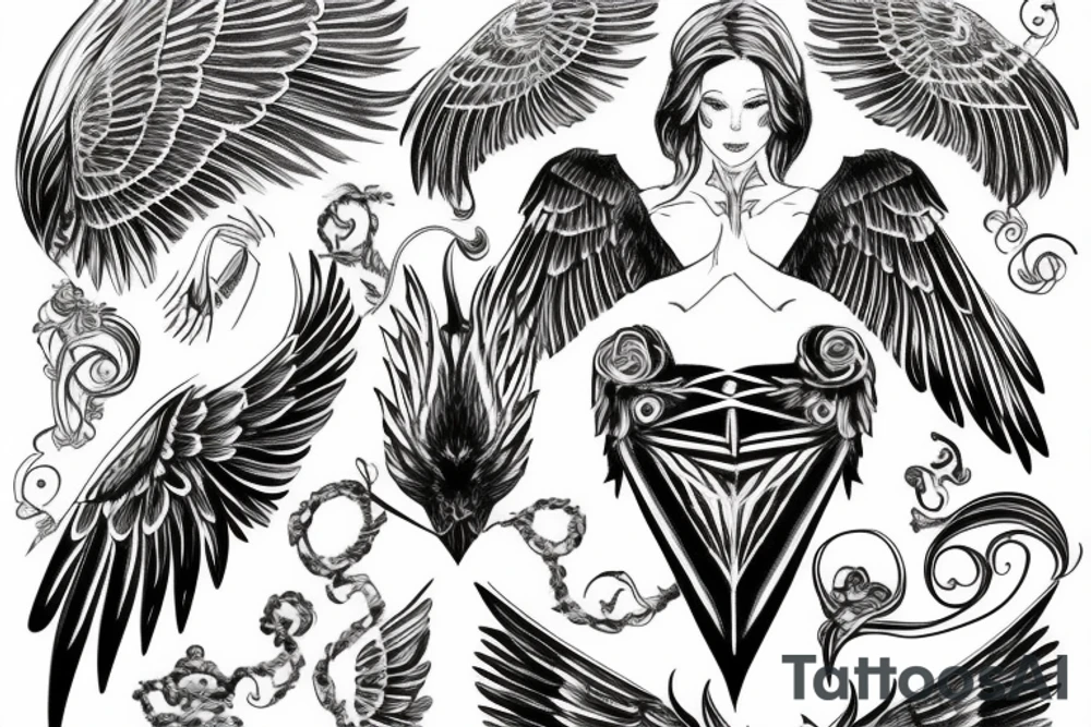 eris god wings celebrity power influence tattoo idea