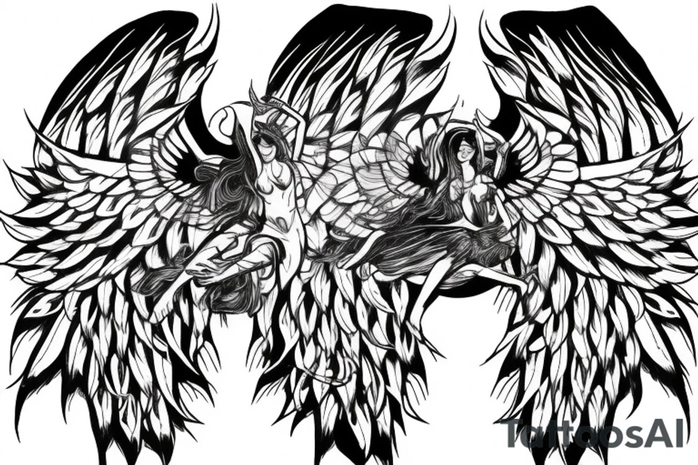 eris god wings celebrity power influence tattoo idea