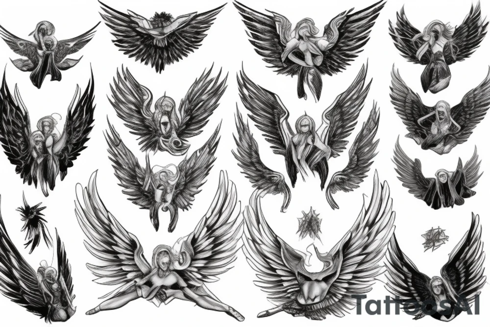 eris god wings celebrity power influence tattoo idea