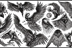 eris god wings celebrity power influence E tattoo idea