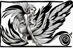 eris god wings celebrity power influence E tattoo idea
